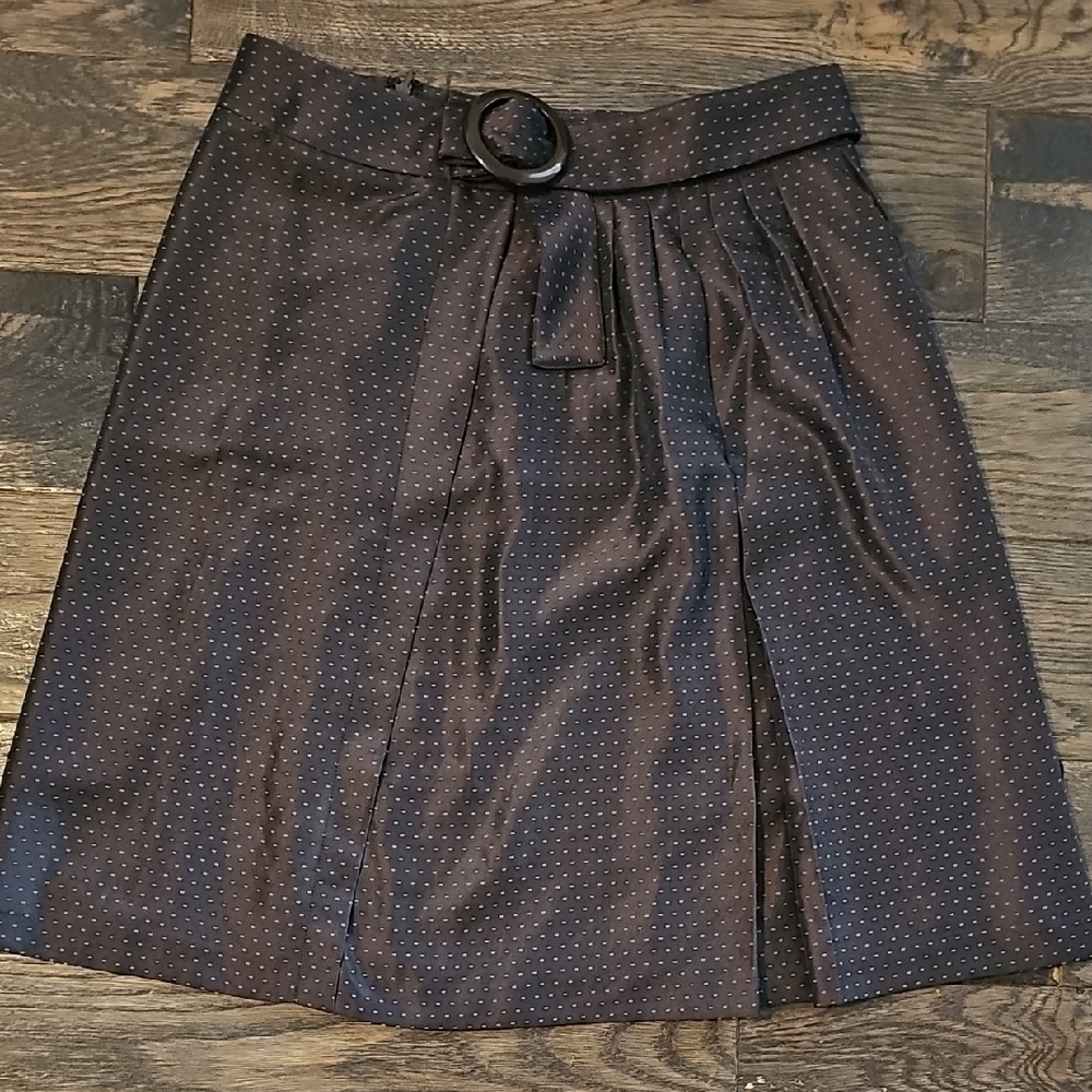 VINTAGE Elegant BROWN Polka Dot Skirt